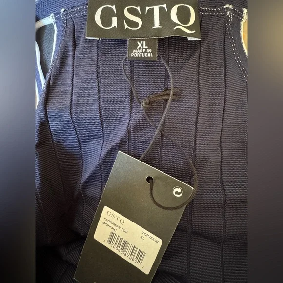 GSTQ fadeaway top in midnight blue size XL - Picture 3 of 6